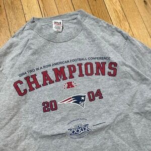 Vintage 2004-05 Patriots Champions‎ Long Sleeve Tee Large